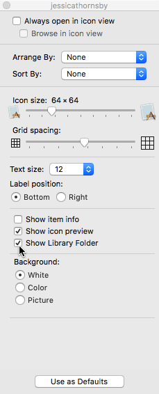 How To Make Mac Library Folder Visible